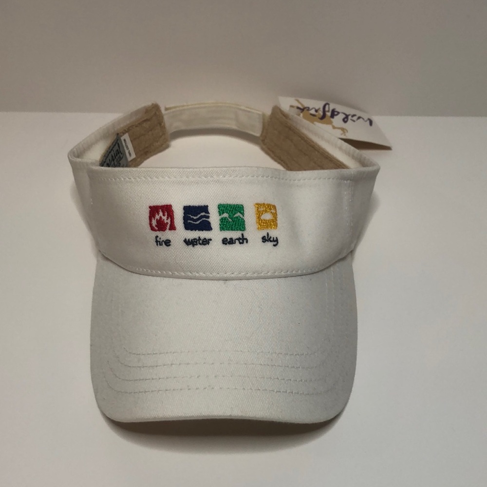 Imperial Golf Visor White Fire Water Earth Sky